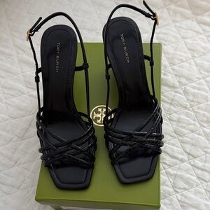 Tory Burch Black Heels Size 7 WORN ONCE!